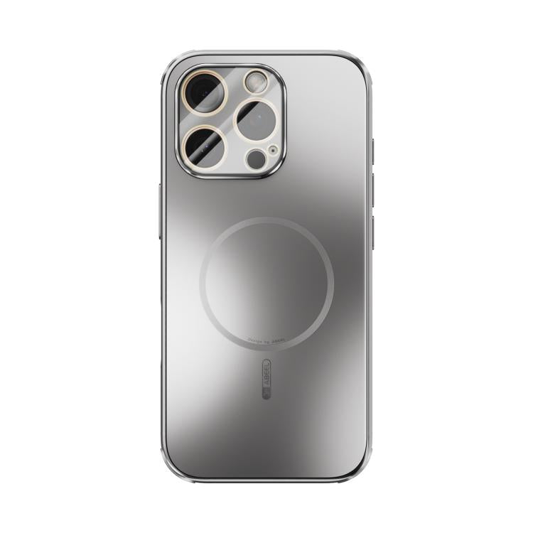 For iPhone 16 Pro ABEEL Heat Dissipation Frosted MagSafe Phone Case with Lens Film