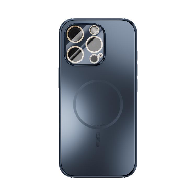For iPhone 16 Pro ABEEL Heat Dissipation Frosted MagSafe Phone Case with Lens Film