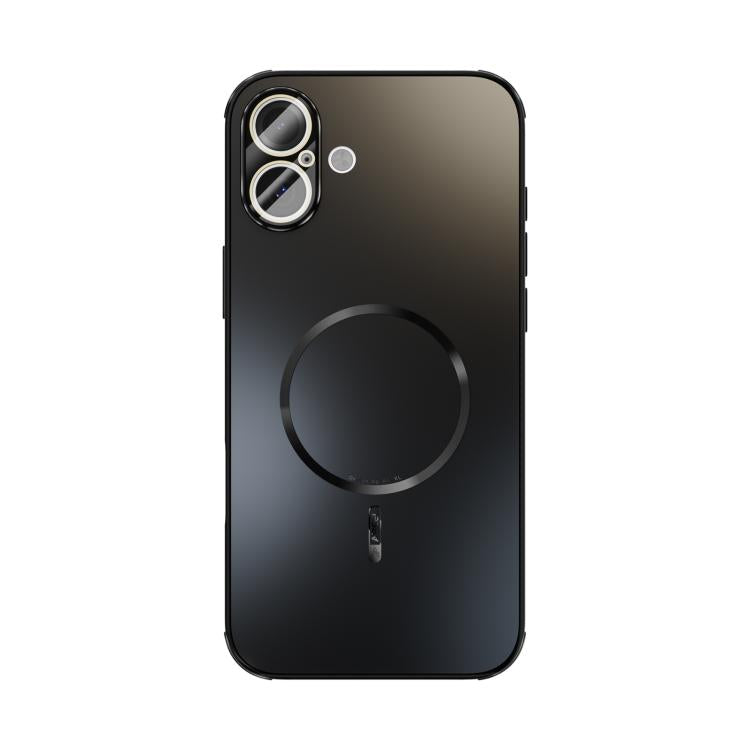 For iPhone 16 Plus ABEEL Heat Dissipation Frosted MagSafe Phone Case with Lens Film
