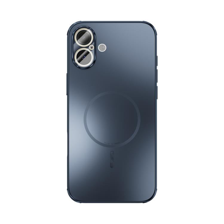 For iPhone 16 Plus ABEEL Heat Dissipation Frosted MagSafe Phone Case with Lens Film