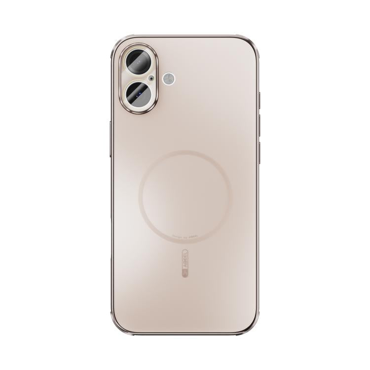 For iPhone 16 Plus ABEEL Heat Dissipation Frosted MagSafe Phone Case with Lens Film