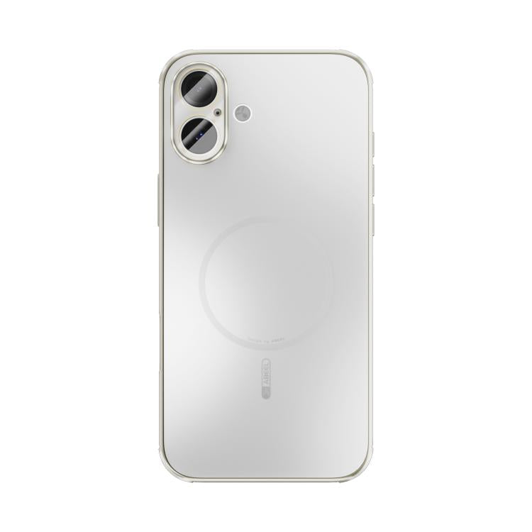 For iPhone 16 Plus ABEEL Heat Dissipation Frosted MagSafe Phone Case with Lens Film