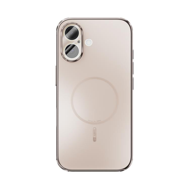 For iPhone 16 ABEEL Heat Dissipation Frosted MagSafe Phone Case with Lens Film