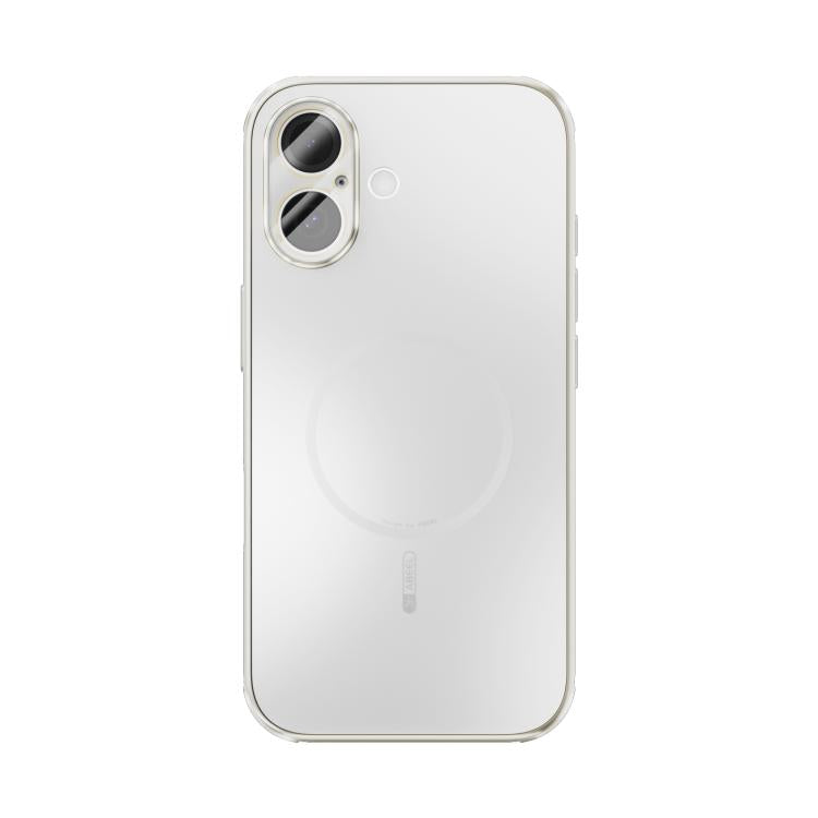 For iPhone 16 ABEEL Heat Dissipation Frosted MagSafe Phone Case with Lens Film