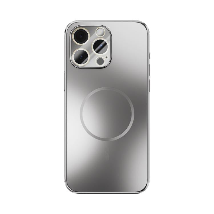 For iPhone 15 Pro Max ABEEL Heat Dissipation Frosted MagSafe Phone Case with Lens Film