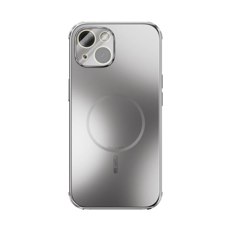 For iPhone 15 ABEEL Heat Dissipation Frosted MagSafe Phone Case with Lens Film