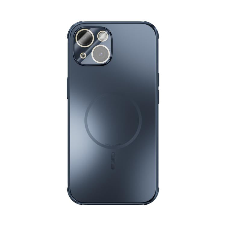 For iPhone 15 ABEEL Heat Dissipation Frosted MagSafe Phone Case with Lens Film
