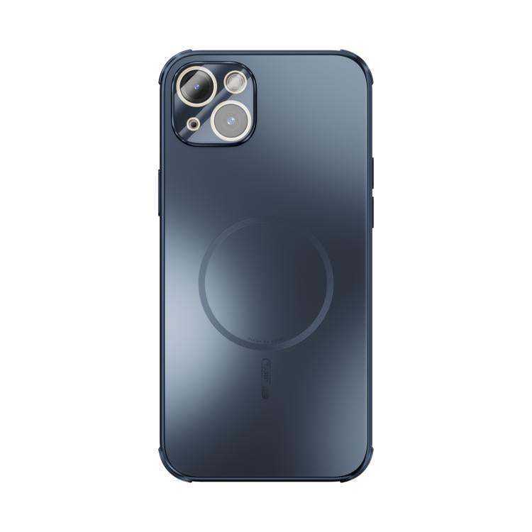 For iPhone 14 Plus ABEEL Heat Dissipation Frosted MagSafe Phone Case with Lens Film