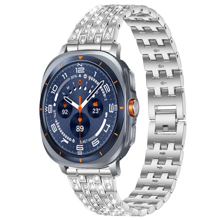 For Samsung Galaxy Watch Ultra/Ultra 2025 xDfind Five Beads Full Diamond Metal Watch Band
