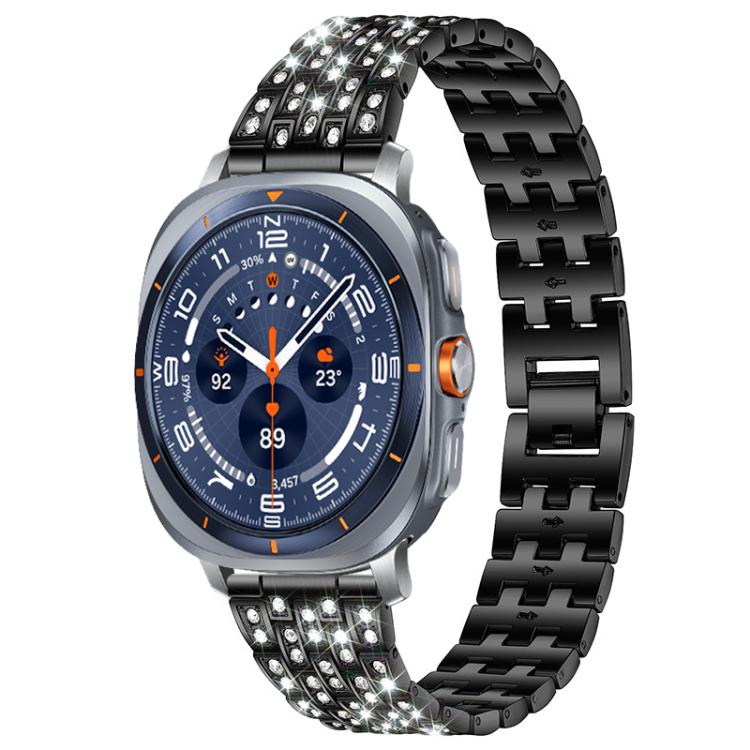 For Samsung Galaxy Watch Ultra/Ultra 2025 xDfind Five Beads Full Diamond Metal Watch Band