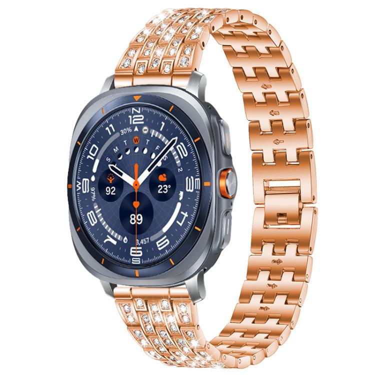 For Samsung Galaxy Watch Ultra/Ultra 2025 xDfind Five Beads Full Diamond Metal Watch Band