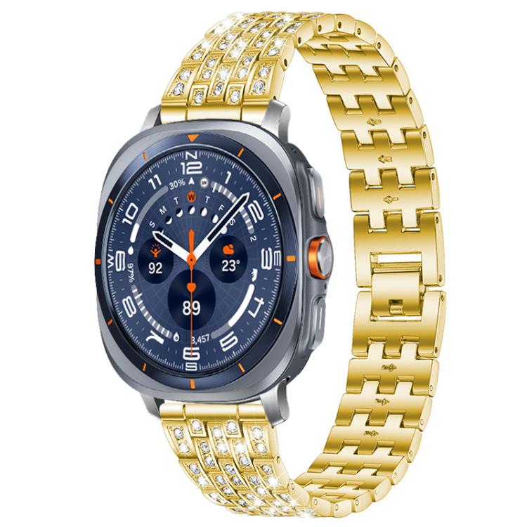 For Samsung Galaxy Watch Ultra/Ultra 2025 xDfind Five Beads Full Diamond Metal Watch Band