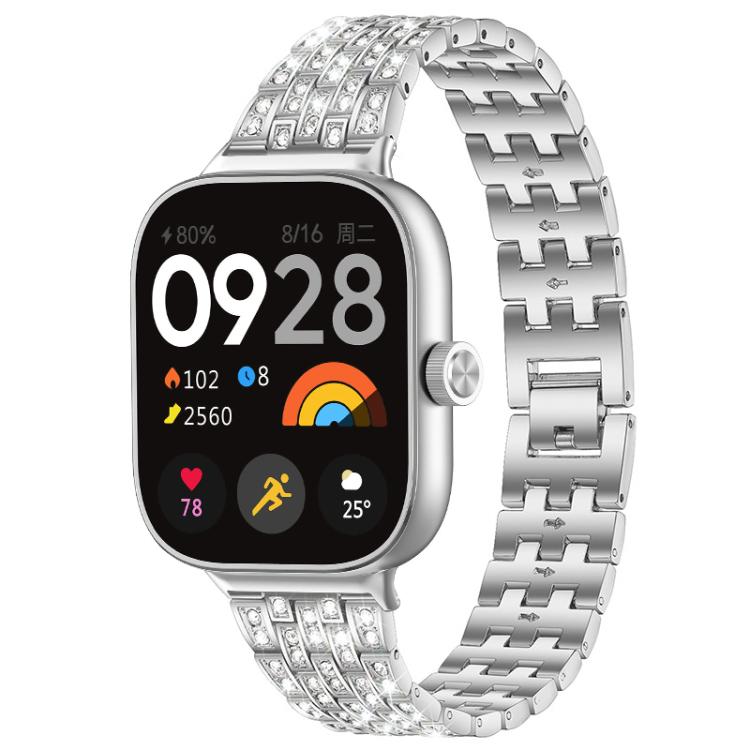For Xiaomi Band 9 Pro/8 Pro/Redmi Watch6/5/4 xDfind Five Beads Full Diamond Metal Watch Band