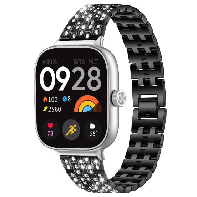 For Xiaomi Band 9 Pro/8 Pro/Redmi Watch6/5/4 xDfind Five Beads Full Diamond Metal Watch Band