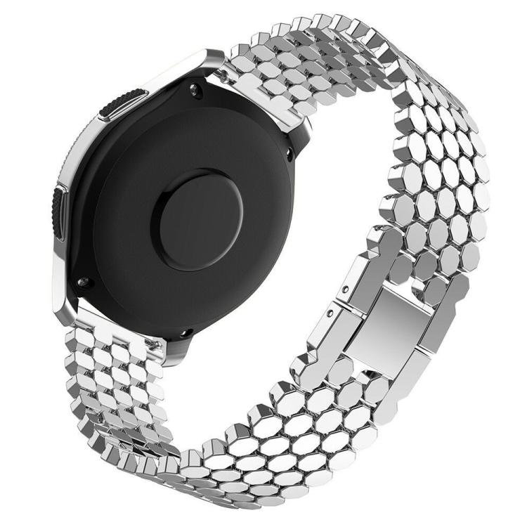 20mm xDfind Fish Scale Texture Metal Watch Band
