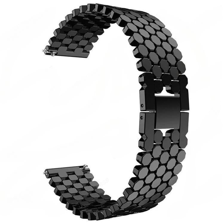20mm xDfind Fish Scale Texture Metal Watch Band