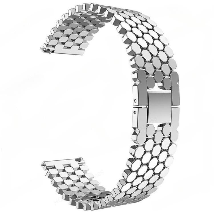 18mm xDfind Fish Scale Texture Metal Watch Band