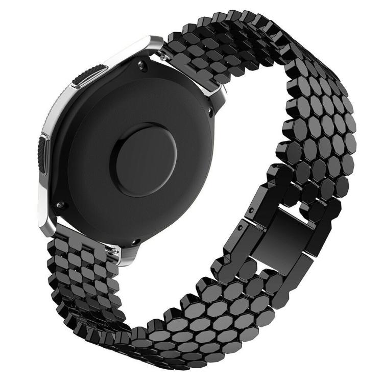 18mm xDfind Fish Scale Texture Metal Watch Band