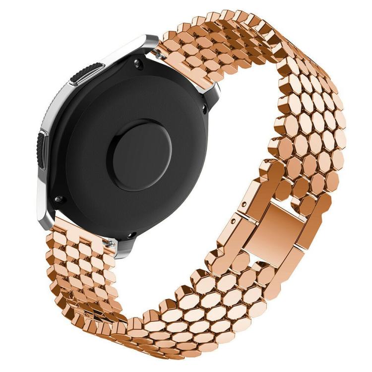 18mm xDfind Fish Scale Texture Metal Watch Band