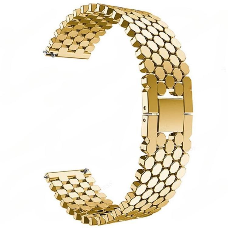 18mm xDfind Fish Scale Texture Metal Watch Band