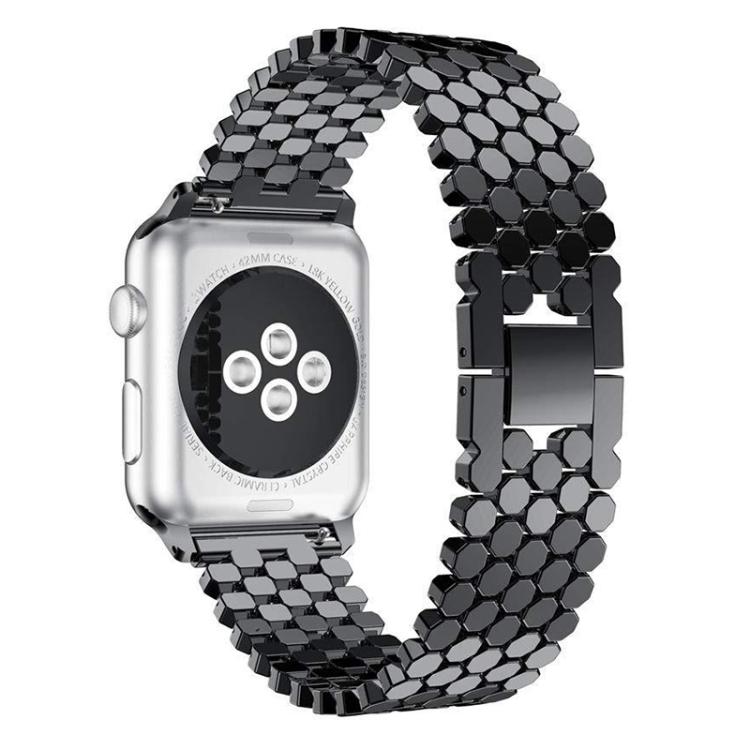 For Apple Watch 42 / 44 / 45 / 46 / 49mm xDfind Fish Scale Texture Metal Watch Band