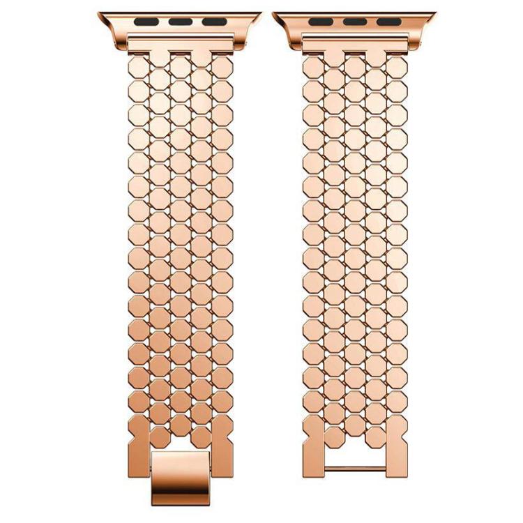 For Apple Watch 42 / 44 / 45 / 46 / 49mm xDfind Fish Scale Texture Metal Watch Band