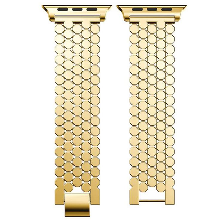 For Apple Watch 42 / 44 / 45 / 46 / 49mm xDfind Fish Scale Texture Metal Watch Band