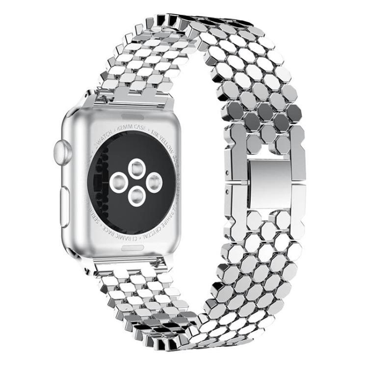 For Apple Watch 38 / 40 / 41 / S11 42mm xDfind Fish Scale Texture Metal Watch Band