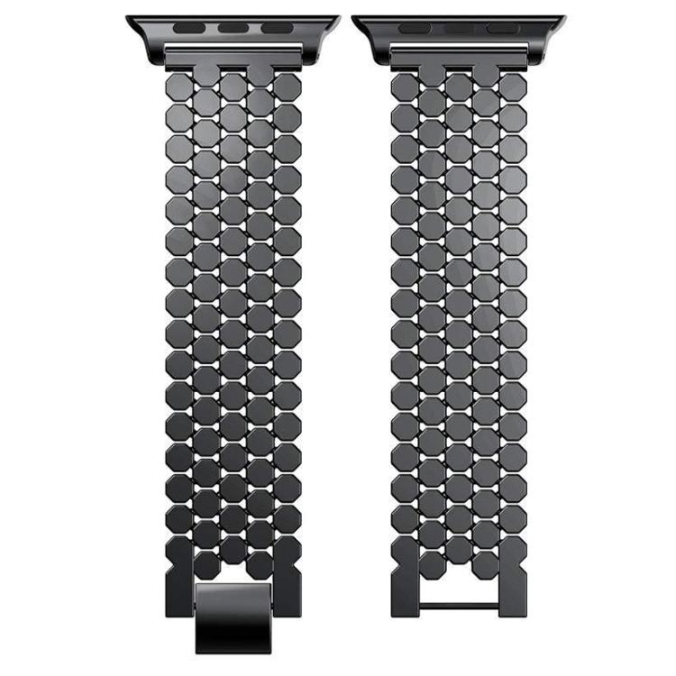 For Apple Watch 38 / 40 / 41 / S11 42mm xDfind Fish Scale Texture Metal Watch Band