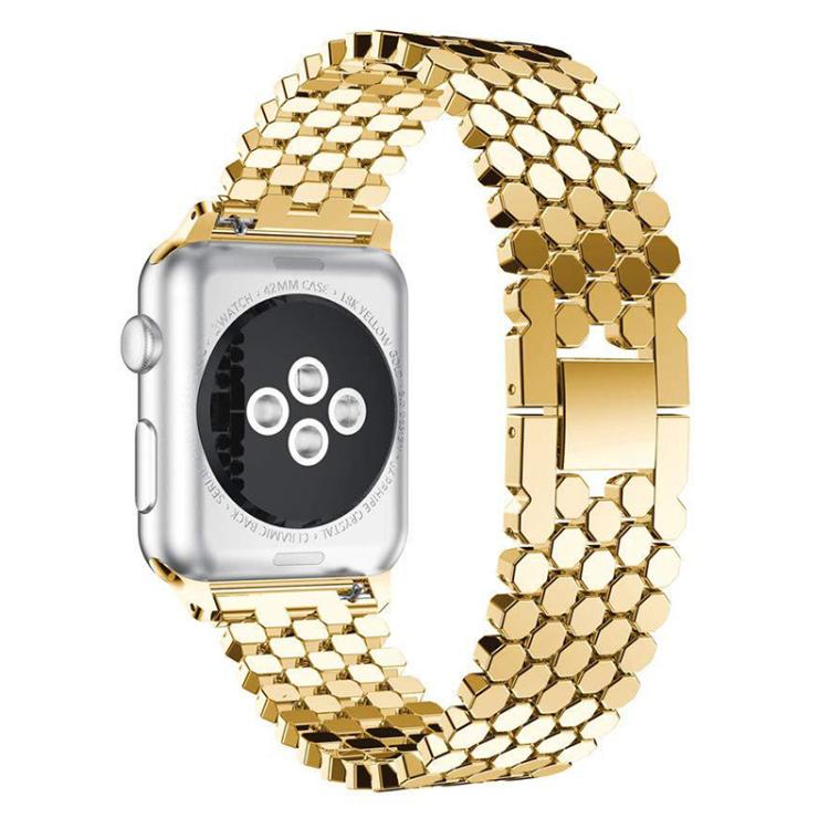 For Apple Watch 38 / 40 / 41 / S11 42mm xDfind Fish Scale Texture Metal Watch Band