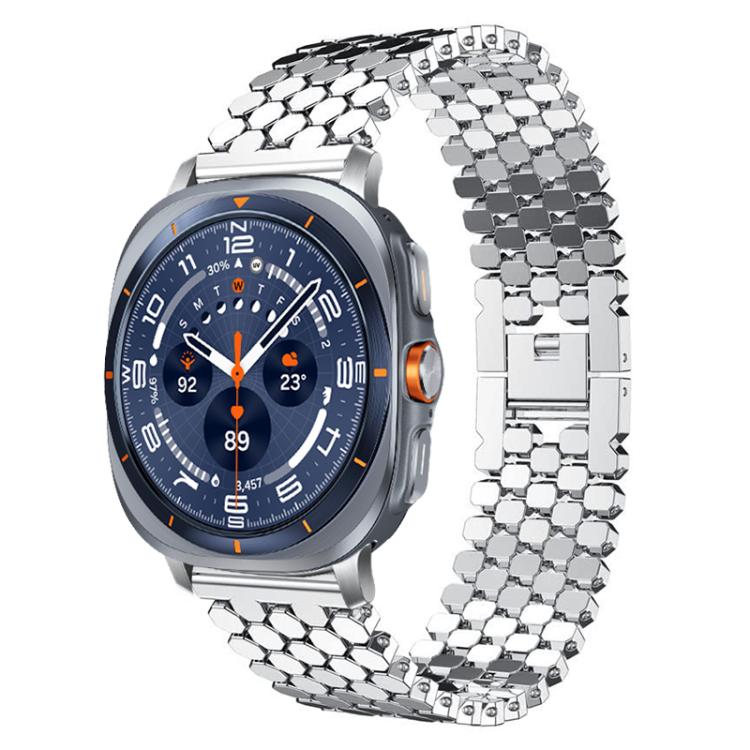 For Samsung Galaxy Watch Ultra/Ultra 2025 xDfind Fish Scale Texture Metal Watch Band