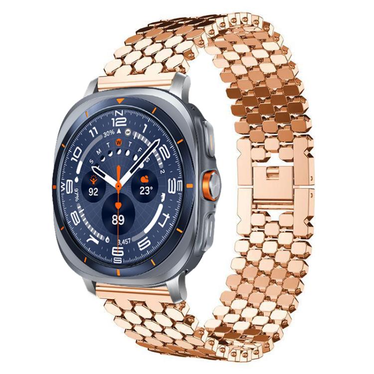For Samsung Galaxy Watch Ultra/Ultra 2025 xDfind Fish Scale Texture Metal Watch Band