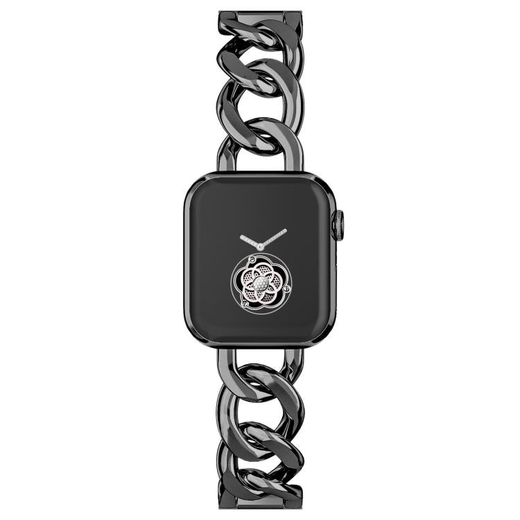 For Apple Watch 42 / 44 / 45 / 46 / 49mm xDfind Denim Chain Metal Watch Band