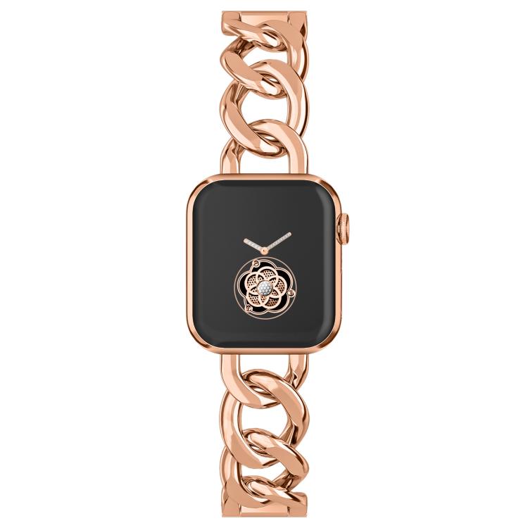 For Apple Watch 42 / 44 / 45 / 46 / 49mm xDfind Denim Chain Metal Watch Band