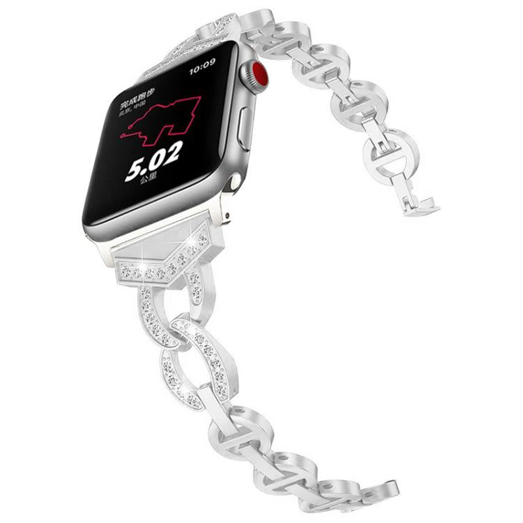 For Apple Watch 42 / 44 / 45 / 46 / 49mm xDfind Diamond Stainless Steel Watch Band