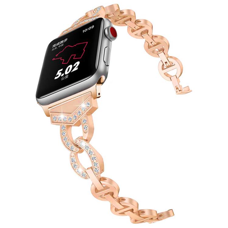 For Apple Watch 42 / 44 / 45 / 46 / 49mm xDfind Diamond Stainless Steel Watch Band