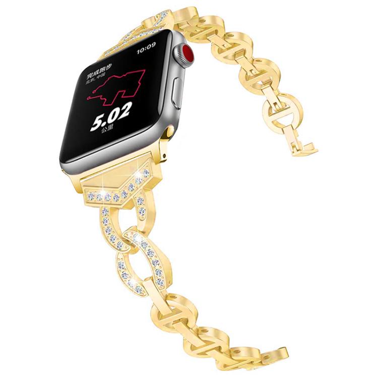 For Apple Watch 38 / 40 / 41 / S10 42mm xDfind Diamond Stainless Steel Watch Band