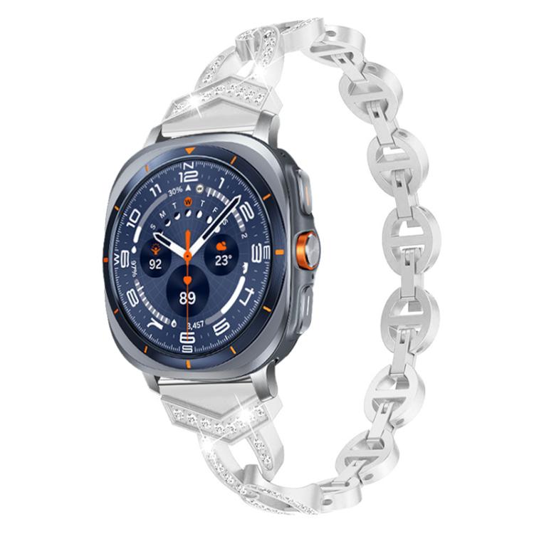 For Samsung Galaxy Watch Ultra/Ultra 2025 xDfind Diamond Stainless Steel Watch Band