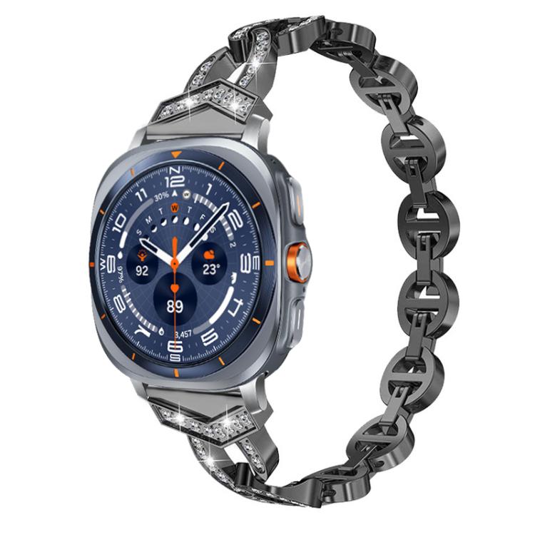 For Samsung Galaxy Watch Ultra/Ultra 2025 xDfind Diamond Stainless Steel Watch Band