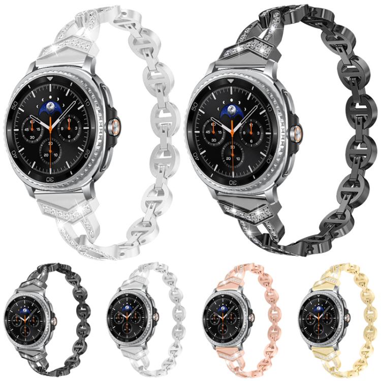 For Samsung Galaxy Watch8 / 8 Classic xDfind Diamond Stainless Steel Watch Band