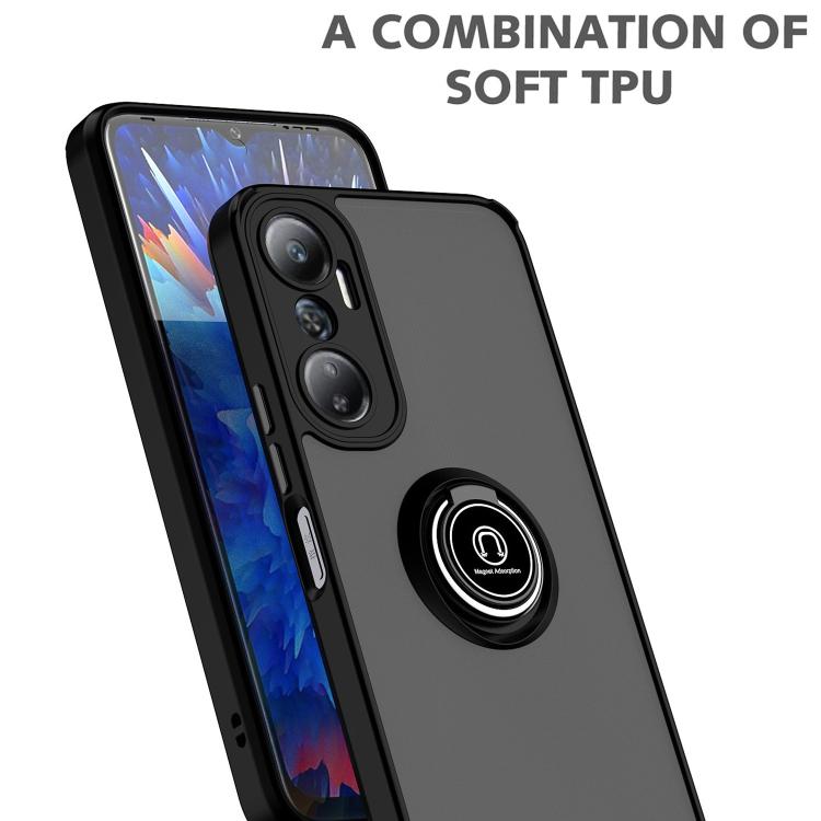 For Infinix Hot 20 Q Shadow 1 Series TPU + PC Phone Case with Ring