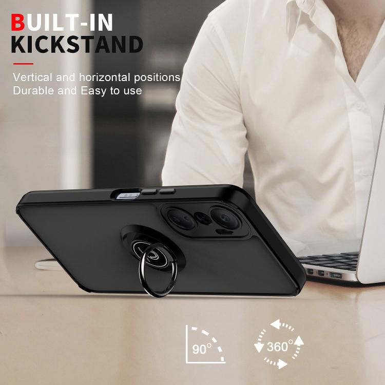 For Infinix Hot 20 Q Shadow 1 Series TPU + PC Phone Case with Ring