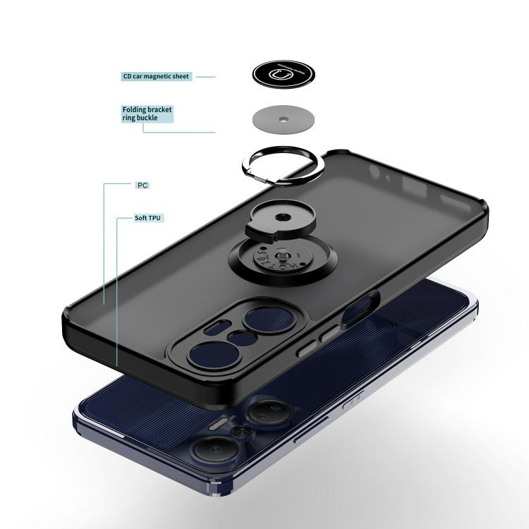 For Infinix Hot 20S Q Shadow 1 Series TPU + PC Phone Case with Ring