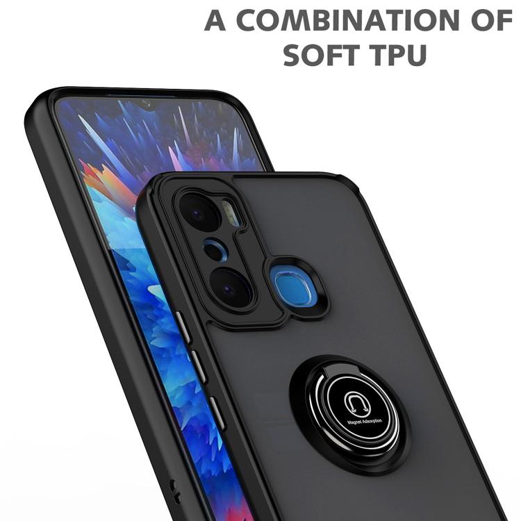 For Infinix Hot 20 Play Q Shadow 1 Series TPU + PC Phone Case with Ring
