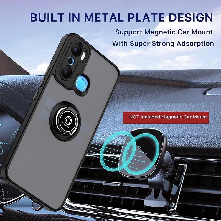 For Infinix Hot 20 Play Q Shadow 1 Series TPU + PC Phone Case with Ring