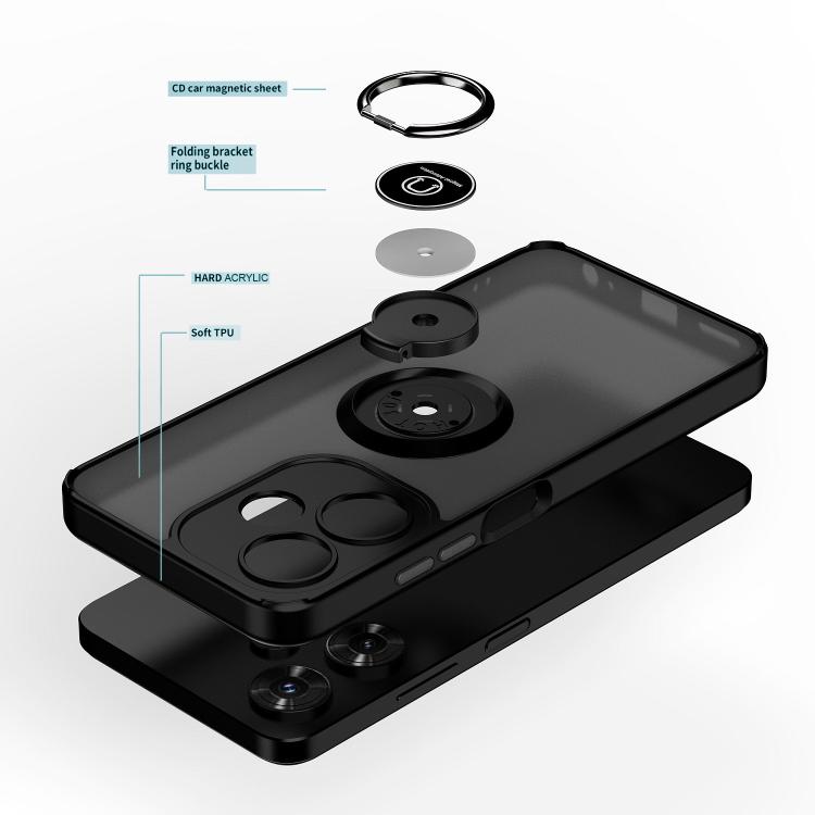 For Infinix Hot 30i Q Shadow 1 Series TPU + PC Phone Case with Ring
