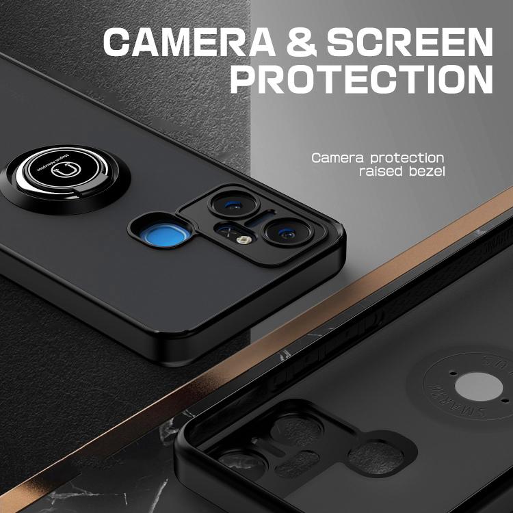 For Infinix Smart 6 Plus India Q Shadow 1 Series TPU + PC Phone Case with Ring