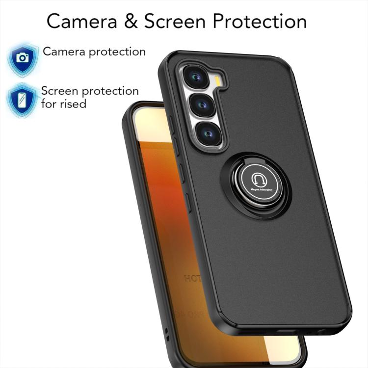 For Infinix Hot 60 Pro 4G Global Q Shadow 1 Series TPU + PC Phone Case with Ring