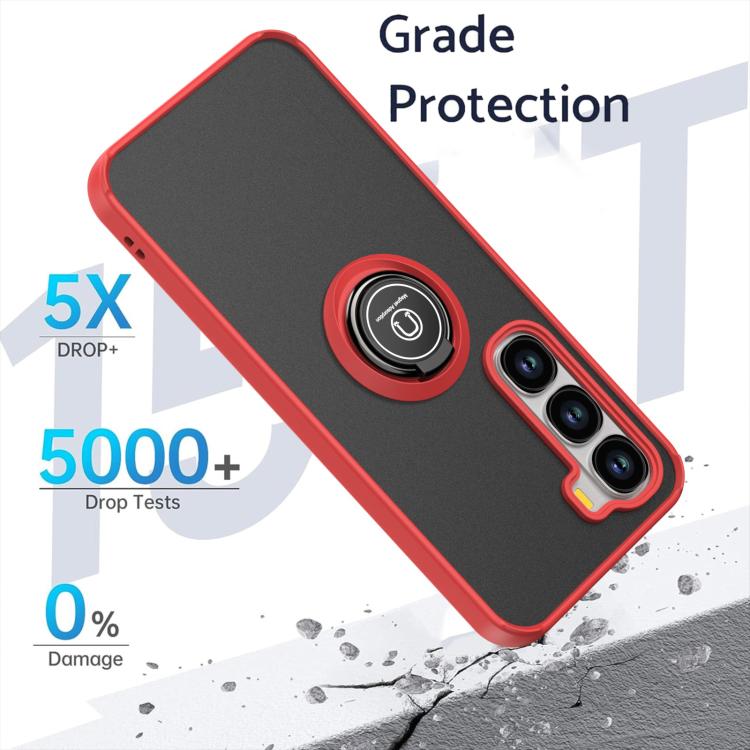 For Infinix Hot 60 Pro 4G Global Q Shadow 1 Series TPU + PC Phone Case with Ring