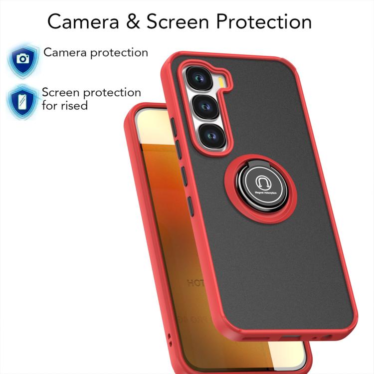 For Infinix Hot 60 Pro 4G Global Q Shadow 1 Series TPU + PC Phone Case with Ring